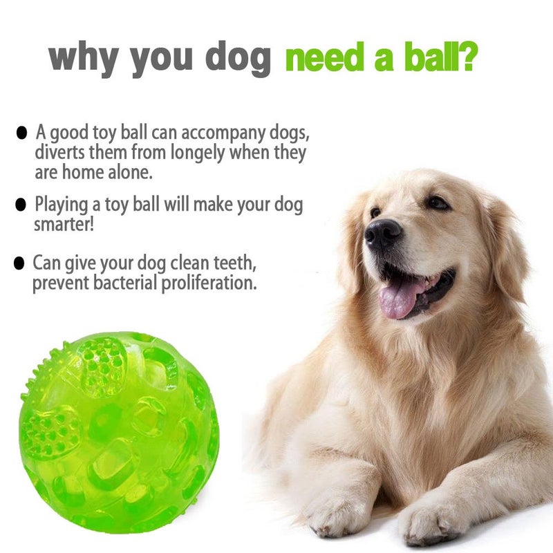 Ace one ACEONE Dog Squeaky Ball, Pet Squeak Chew Bouncy Rubber Toy Balls for Small Medium Dogs Indestructible Exercise Training Playing (3 Balls) - Image 5